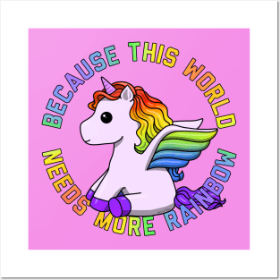 More Rainbow Unicorn Posters and Art
